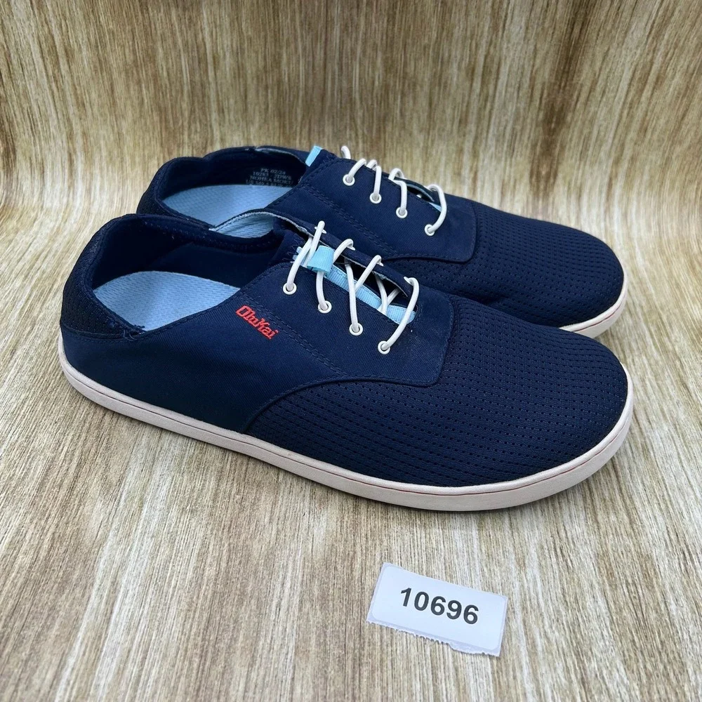 OluKai Nohea Moku Men's Size 9.5 Blue Mesh Boat Shoe Sneakers Casual Comfort